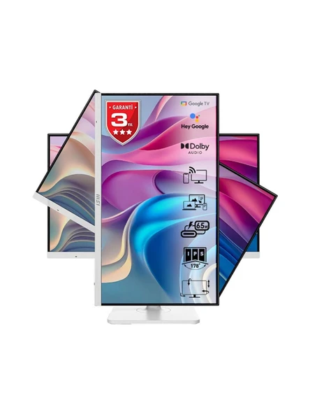 MSI 27 MODERN MD272UPSW 3840X2160 UHD FLAT IPS 60HZ 1MS ADAPTIVE-SYNC PIVOT BEYAZ TYPE-C MONITOR ürün görseli 1