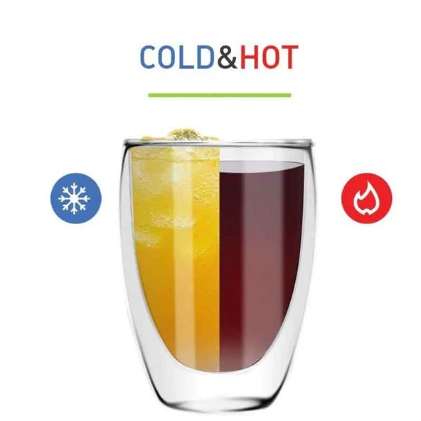 450 ml Çift Camlı Bardak Çift Cidarlı Cam Bardak ürün görseli 1