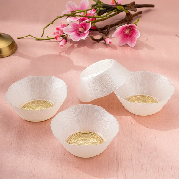 Emsan Golden 4 Parça Cam Konik Kase 13 cm ürün görseli 1