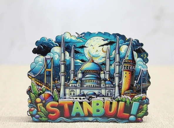 Ahşap İstanbul Temalı Magnet - Model 2 ürün görseli 1