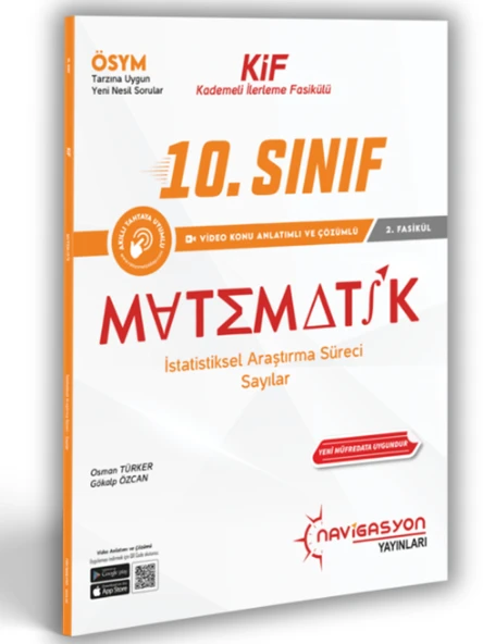 10.Sınıf İSTATİKSEL ARAŞTIRMA- SAYILAR Video Konu Anlatımlı Soru Fasikülü (MEB Müfredatına Uygun) ürün görseli 1
