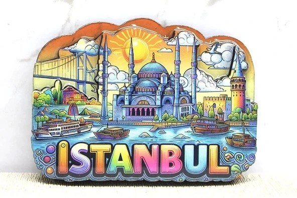 Ahşap İstanbul Temalı Magnet - Model 8 ürün görseli 1