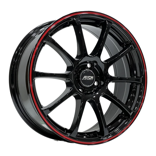 7 X 17 BCH-7107 4X100 ET40 73.1 BLACK+RED (4 ADET) ürün görseli 1