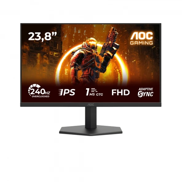 AOC 24G11ZE 23.8" 240 Hz(OC) 0.3 ms FreeSync Full HD HDR 10 Fast IPS Oyuncu Monitörü(Ölü Pixel) ürün görseli 1