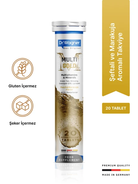 Multi-Gold, Günlük Vitamin + Enerji - 20 Efervesan Tablet ürün görseli 1