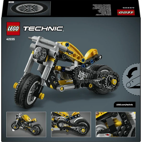 LEGO 42225 Technic Sarı Motosiklet - Resim 4