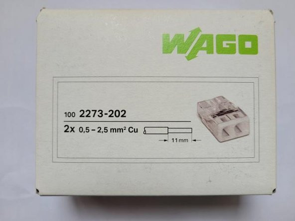Wago Buat Klemensi 2x2.5mm 100 Adet Kutu ürün görseli 1