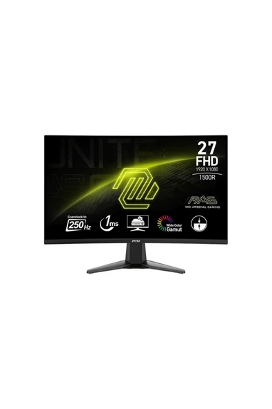 Msi 27" MAG 27C6X 250Hz 1Ms ADAPTIVE-SYNC Curved Gaming Monitör ürün görseli 1