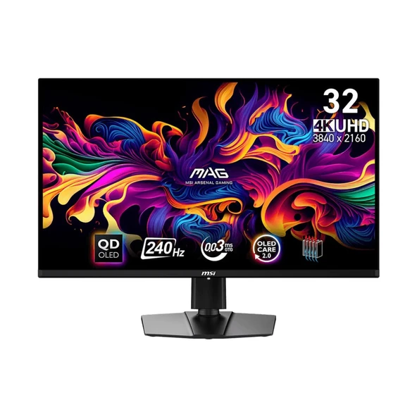 Msi 31.5" MAG 321UPX QD-OLED 240Hz 0.03Ms Adaptive-Sync UHD Gaming Monitör ürün görseli 1