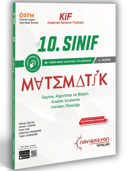 10.Sınıf SAYMA, ALGORİTMA ve BİLİŞİM Video Konu Anlatımlı Soru Fasikülü (MEB Müfredatına Uygun) ürün görseli 1
