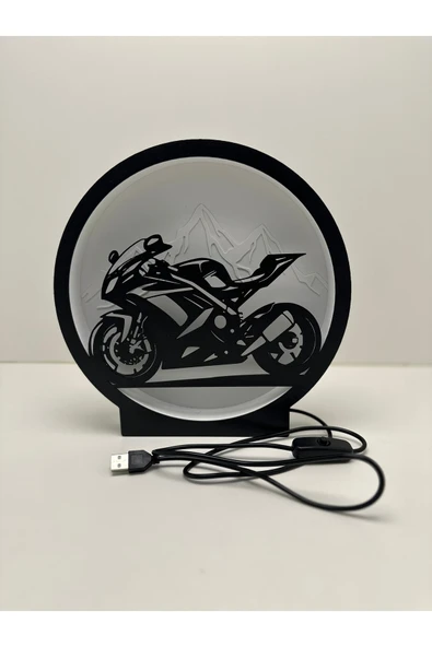 Butik Manzaralı Motor Dekoratif Led Lamba ürün görseli 1