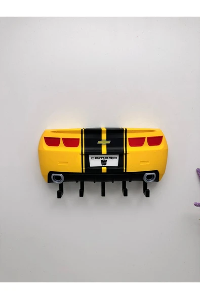3D Baskı Dekoratif Chevrolet Camaro Model Tasarımlı Anahtar Askılığı ürün görseli 1