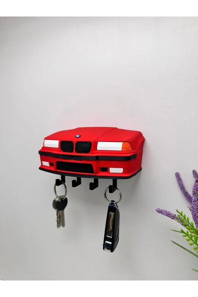 3D Baskı Dekoratif BMW E36 Model Tasarımlı Anahtar Askılığı - Resim 3