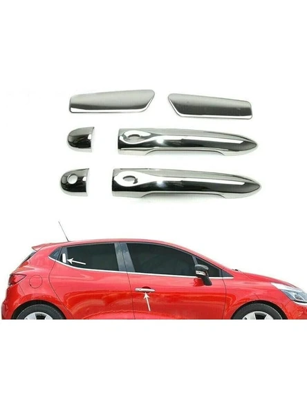 Renault Clio 4 Hb Krom Kapı Kolu 4 Kapı 2012-2019 Sensörlü A+ Kalite ürün görseli 1