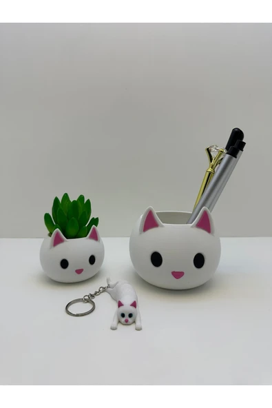 Butik 3D Baskı Kedi Şeklinde Çok Amaçlı Kullanım İçin Set ürün görseli 1