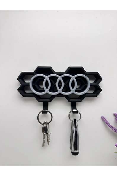 3D Baskı Dekoratif Audi Model Izgara Tasarımlı Anahtar Askılığı ürün görseli 1
