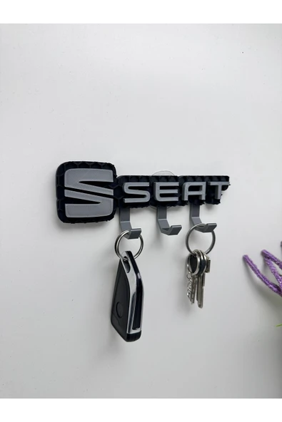 3D Baskı Dekoratif Seat Logo Model Anahtar Askılığı - Resim 3