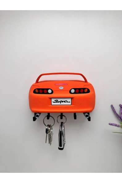 3D Baskı Dekoratif Toyota Supra Arka Model Tasarımlı Anahtar Askılığı ürün görseli 1