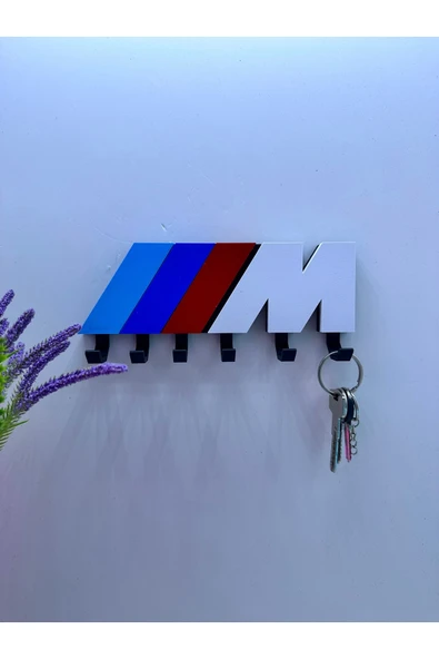3D Baskı Dekoratif BMW M Logo Tasarımlı Model Anahtar Askılığı ürün görseli 1