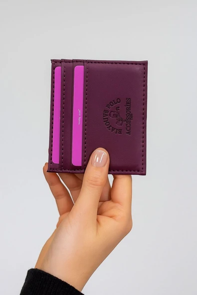 Blatoune Polo Unisex Suni Deri İnce Model Kağıt Para Bölmeli Kredi Kartı Ve Kartvizitlik Kartlık ürün görseli 1