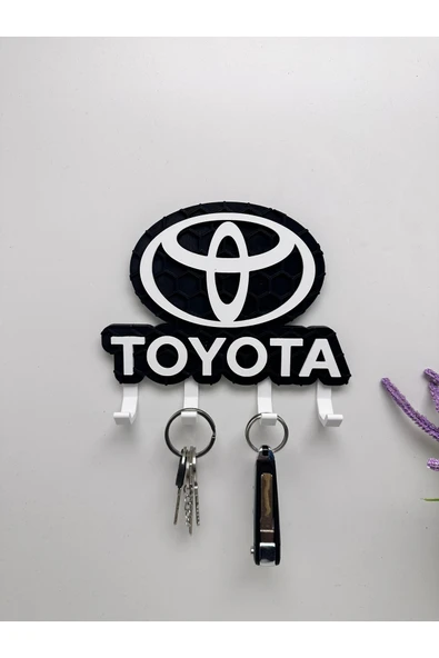 3D Baskı Dekoratif Toyota Logo Model Tasarımlı Anahtar Askılığı ürün görseli 1