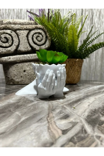 Butik Dekoratif Üzgün Kadın Saksı ürün görseli 1