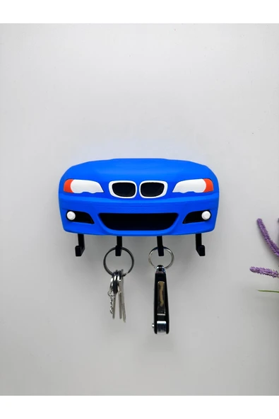 3D Baskı Dekoratif BMW E46 Model Tasarımlı Anahtar Askılığı - Resim 2