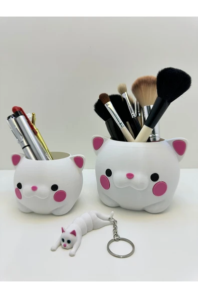 Butik 3D Kedi Şeklinde Çok Amaçlı Kullanım İçin Kap ürün görseli 1