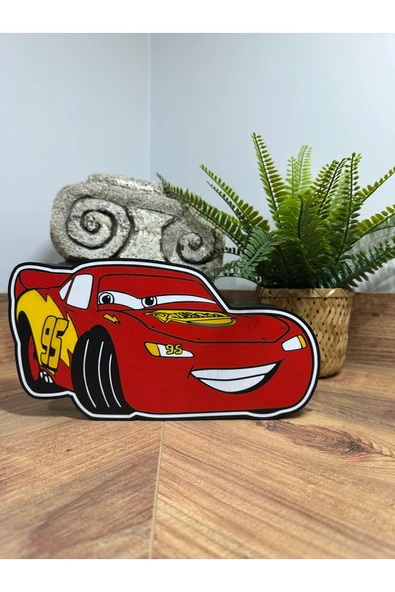 Butik Şimşek McQueen Dekoratif Masa Üstü Led Lamba ürün görseli 1