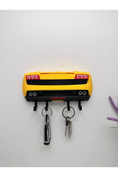 3D Baskı Dekoratif Lamborghini Gallardo Model Tasarımlı Anahtar Askılığı ürün görseli 1