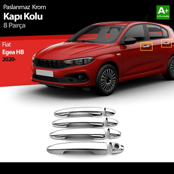 Fiat Egea HB / SD Krom Kapı Kolu 8 Prç. 2020 2021 2022 2023 2024 2025 2026 ürün görseli 1
