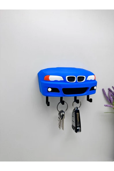 3D Baskı Dekoratif BMW E46 Model Tasarımlı Anahtar Askılığı - Resim 3