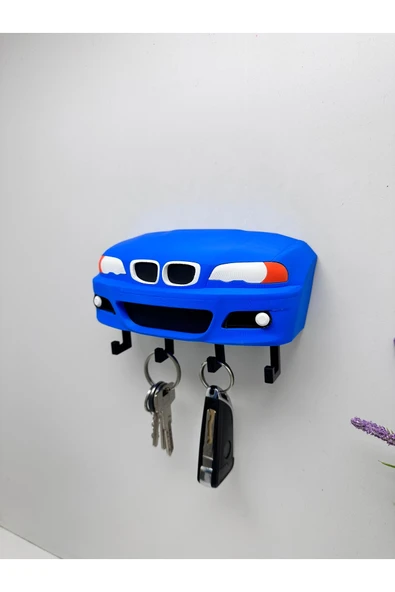 3D Baskı Dekoratif BMW E46 Model Tasarımlı Anahtar Askılığı - Resim 4