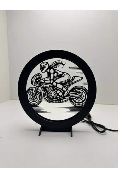 Butik Motorcu Dekoratif Led Lamba ürün görseli 1