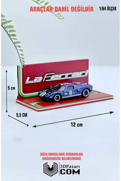 Butik LaFerrari Tasarımlı Tekli Mini Diorama Araç Sergileme Garajı 1/64 Ölçekli 3D Baskı ürün görseli 1