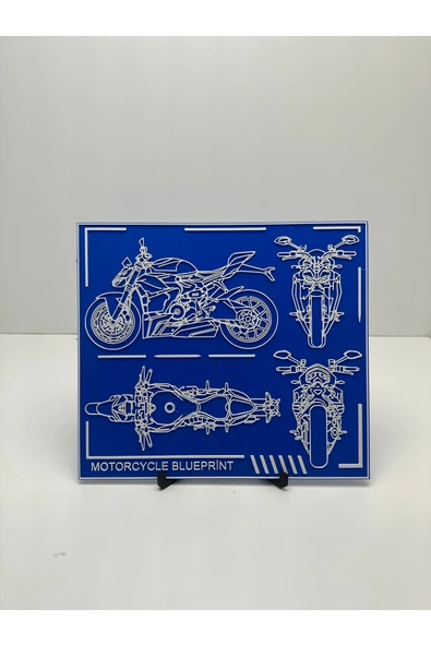 Butik 3D Baskı Motorcu Tablo V2 ürün görseli 1