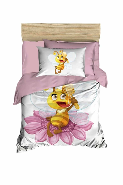 Yenidoğan Kız Bebek Nevresim Takımı %100 Pamuklu  Lady Bee ürün görseli 1
