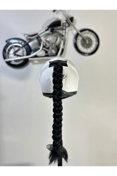 Butik Motor & Motosiklet Siyah Örgü Saç Kask Dış Aksesuarı ürün görseli 1