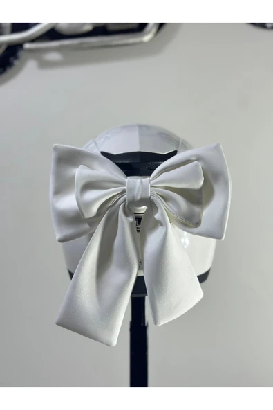 Butik Motor & Motosiklet Beyaz Çift Fiyonk Kask Aksesuarı Kask Dış Aksesuar ürün görseli 1