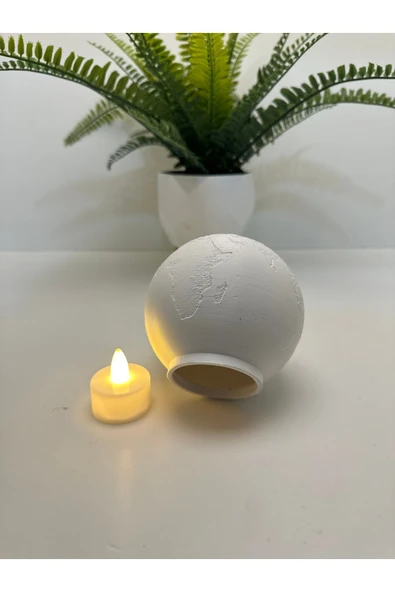 Butik Mumluk Dünya Şekilli Tasarımlı 3d Baskı - Resim 3
