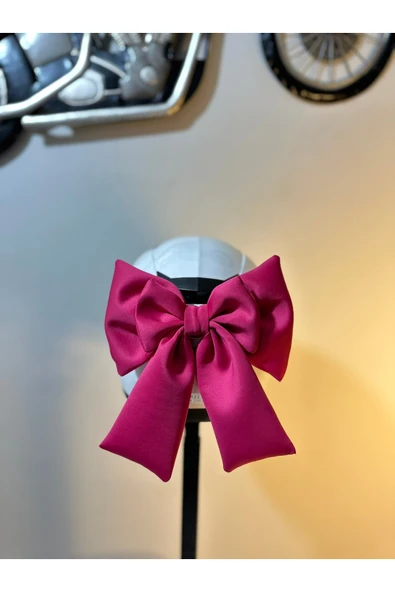 Butik Pembe Renk Çift Fiyonk Kask Aksesuarı ürün görseli 1
