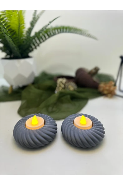 Butik Mumluk Spiral Şekilli 2'li 3d Baskı ürün görseli 1