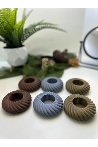 Butik Mumluk Spiral Şekilli 6'lı Set 3d Baskı - Resim 3