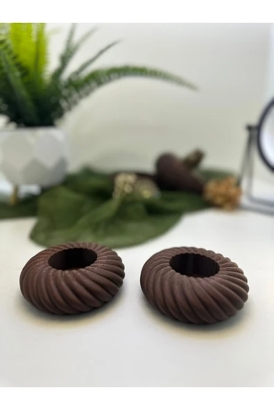 Butik Mumluk Spiral Şekilli 2'li 3d Baskı - Resim 4