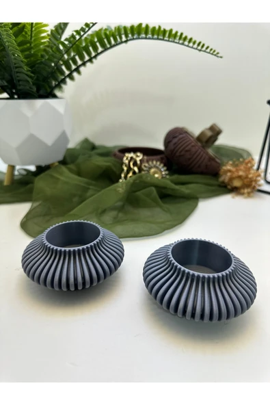Butik Mumluk Modern Tasarımlı 3d Baskı 2'li - Resim 3