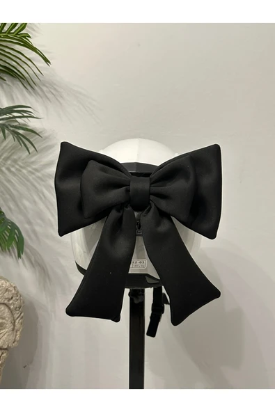Butik Motor & Motosiklet Siyah Çift Fiyonk Kask Aksesuarı Kask Dış Aksesuar ürün görseli 1