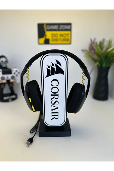 Butik 3d Baskı Corsaır Tasarımlı Ledli Kulaklık Tutucu ürün görseli 1