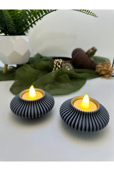 Butik Mumluk Modern Tasarımlı 3d Baskı 2'li ürün görseli 1