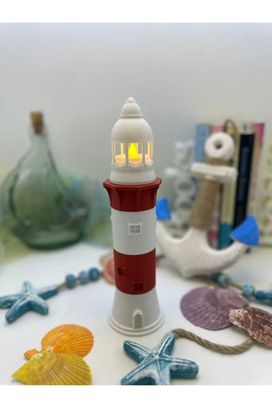 Butik Mumluk Deniz Feneri Şeklinde 3d Baskı ürün görseli 1