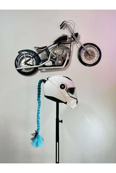 Butik Motor & Motosiklet Yeşil Ombreli Saç Kask Dış Aksesuarı ürün görseli 1